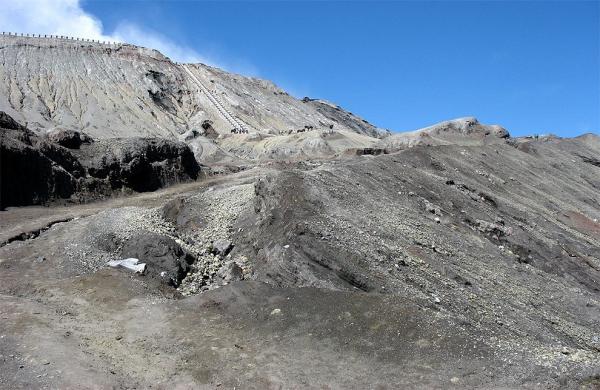Začátek výstupu na Bromo
