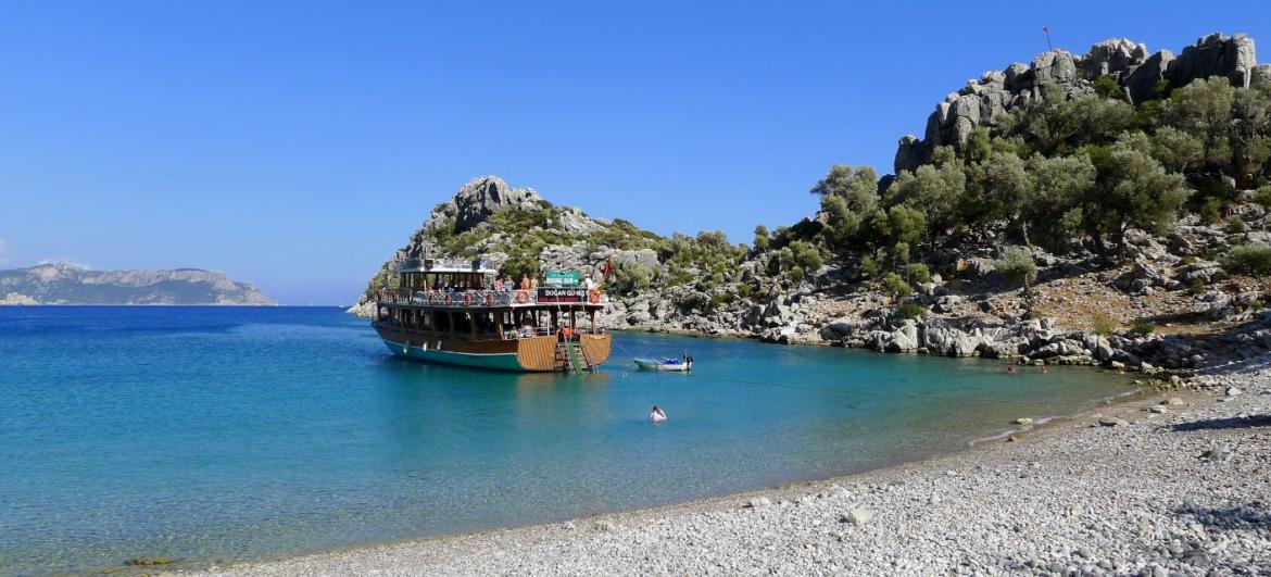 Pláž v Gerbekse bay