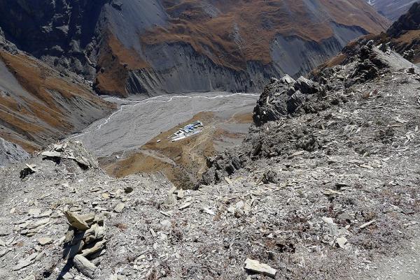View of the Thorong Phedi