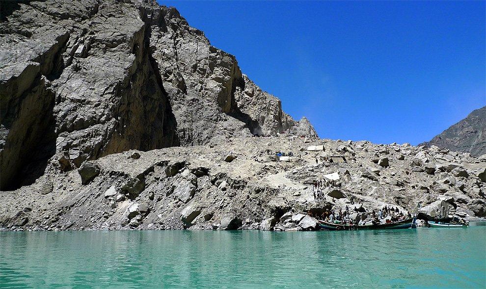 Landslide from the lake