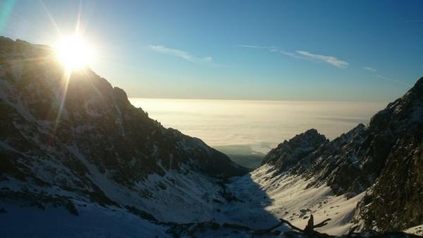 Východ slunce nad Malou Studenou dolinou