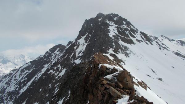 Vrchol Kreuzspitze na dohled