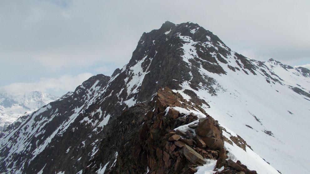 Vrchol Kreuzspitze na dohled