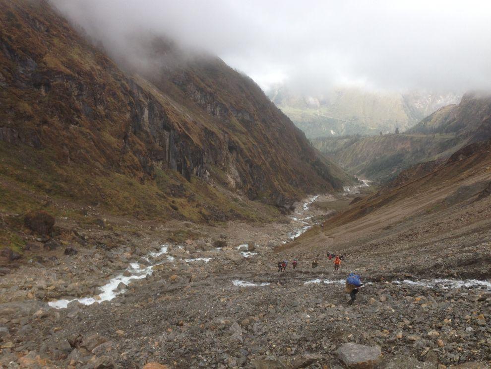 Finální výstup k basecampu Api Himal
