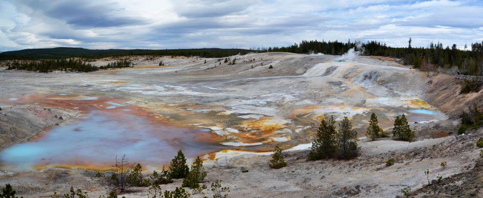Porcelain Basin v Norris Geyser Basin