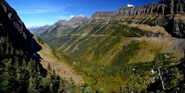 Pohled na Going to the Sun Road