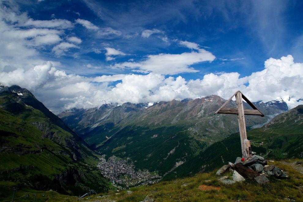 Pohled na Zermatt