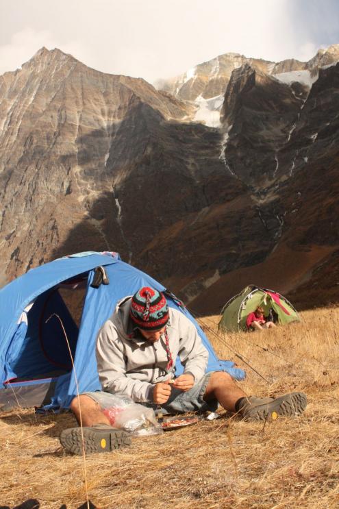 Před sedlem Chyargo La 5150m
