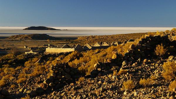 Výhled na salar de Uyuni
