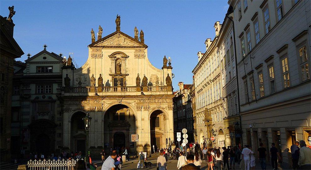 Křížovnické square and the church of St.