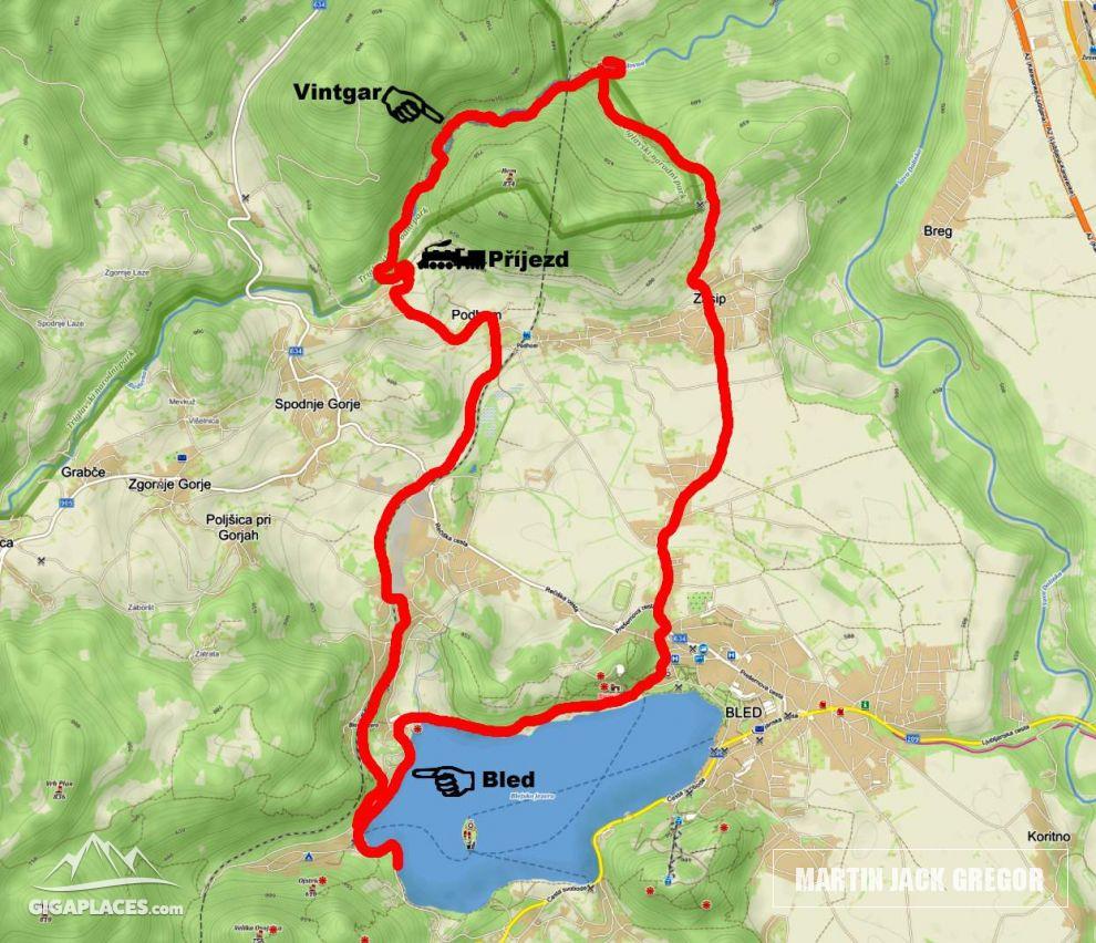 soutěska vintgar mapa Okruh soutěska Vintgar s jezerem Bled   Ikony Julských Alp  soutěska vintgar mapa