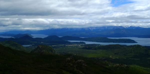 První výhled na jezero Nahuel Huapi