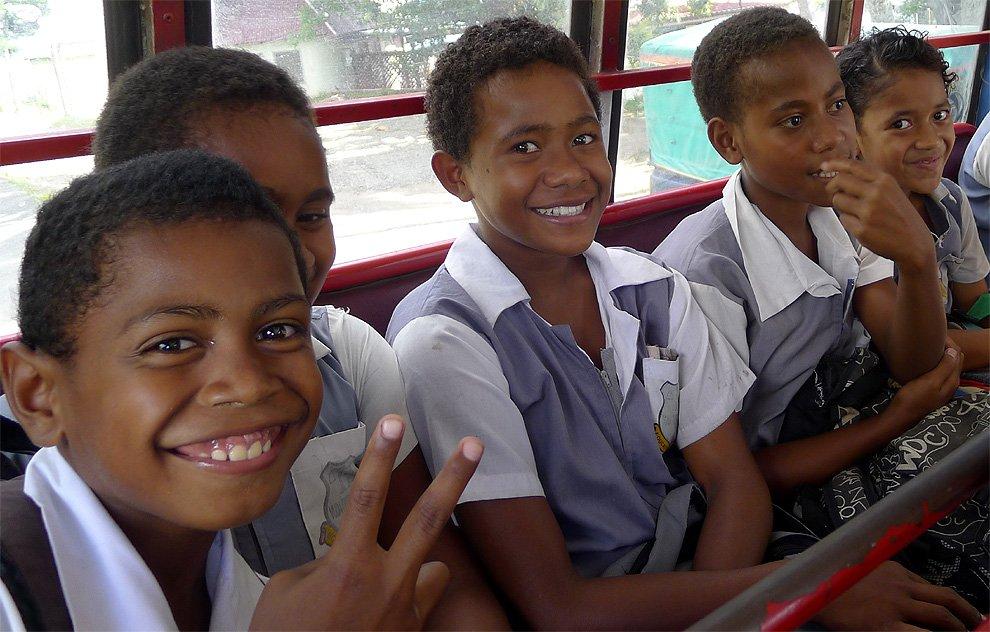 The atmosphere on the bus
