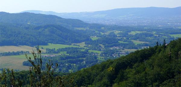 View to basin of Liberec