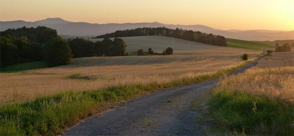 View of the Lusatian Mountains