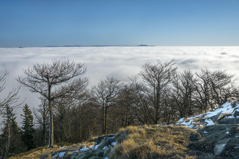 Výstup na vrchol v inverzi