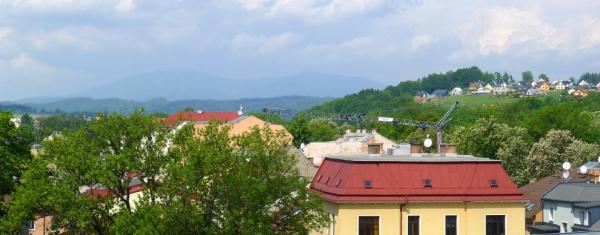Výhled na Krkonoše