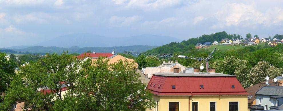 Výhled na Krkonoše