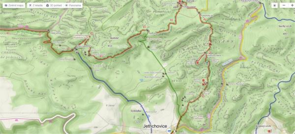 Mapa Jetřichovice