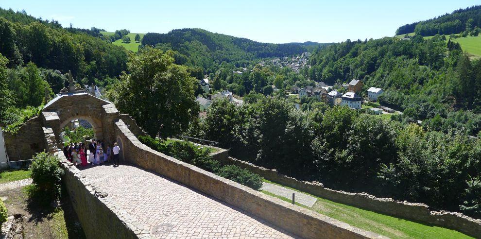 Výhled do údolí řeky Zschopau
