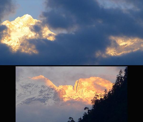 Západ slunce nad Manaslu