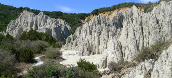 Rock towers at Gerakas beach