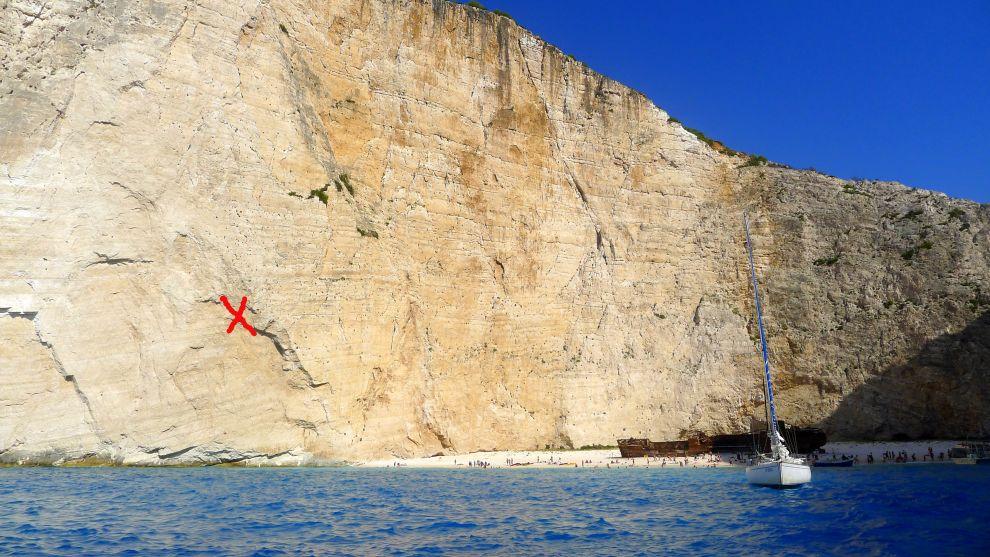 Pád skály Navagio