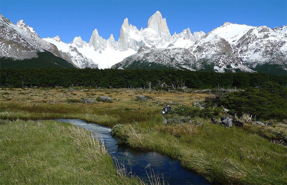 Slať a výhled na Fitz Roy