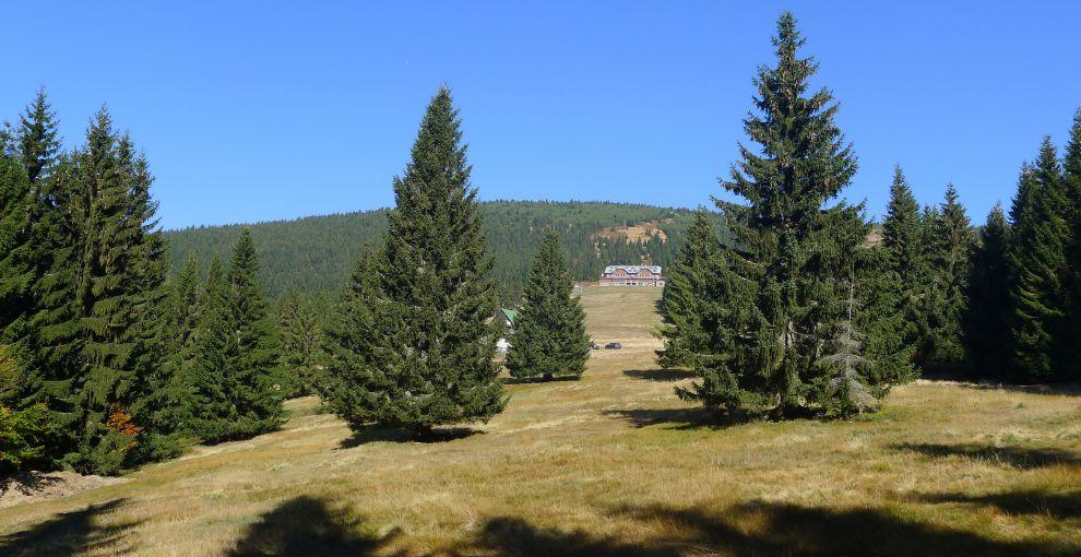 Výhled na Dvoračky a Lysou horu