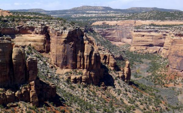 Skalní útvary z vyhlídky Red Canyon Overlook