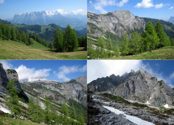 Začátek opravdového výstupu na Hochkönig