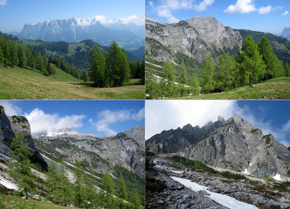 Začátek opravdového výstupu na Hochkönig