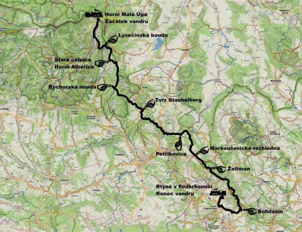 Mapa cesty