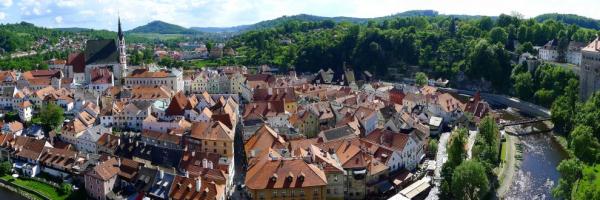Panoráma historického centra Český Krumlov