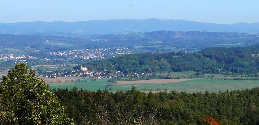 Výhled na Krkonoše