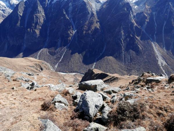 Pohled do údolí Langtang Kholy