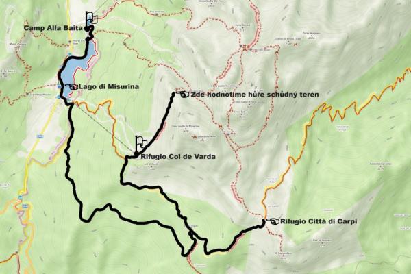 Mapa cesty