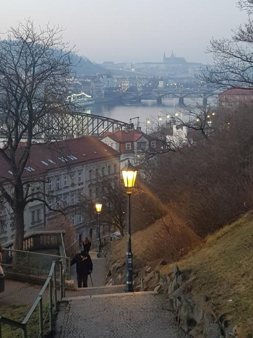 Schody z Vyšehradu k Náplavce