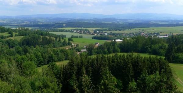 Výhled na Krkonoše