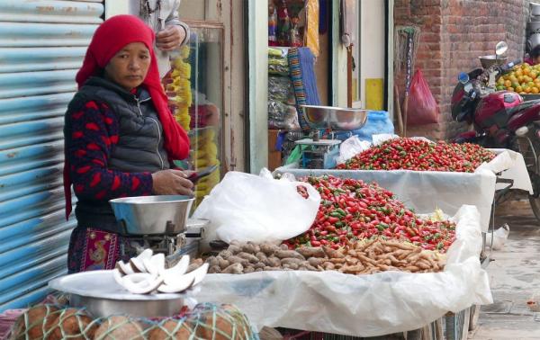 Obchůdky na Pawo Gompa Street