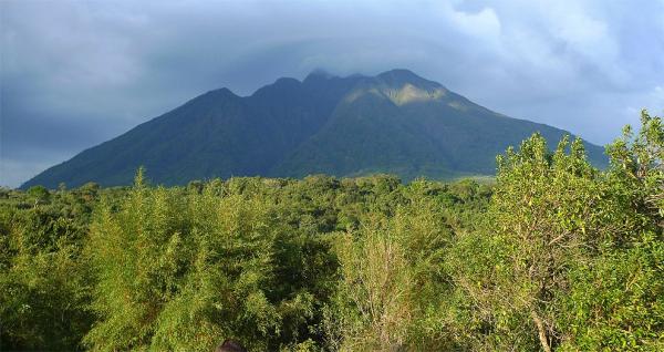 Sabyinyo from the visitor center