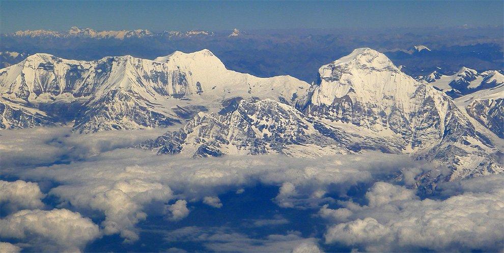 Letecký pohled na Dhaulagiri