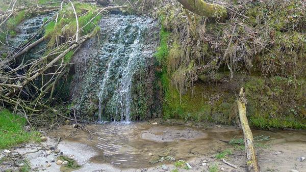 Small waterfall at the beginning of the