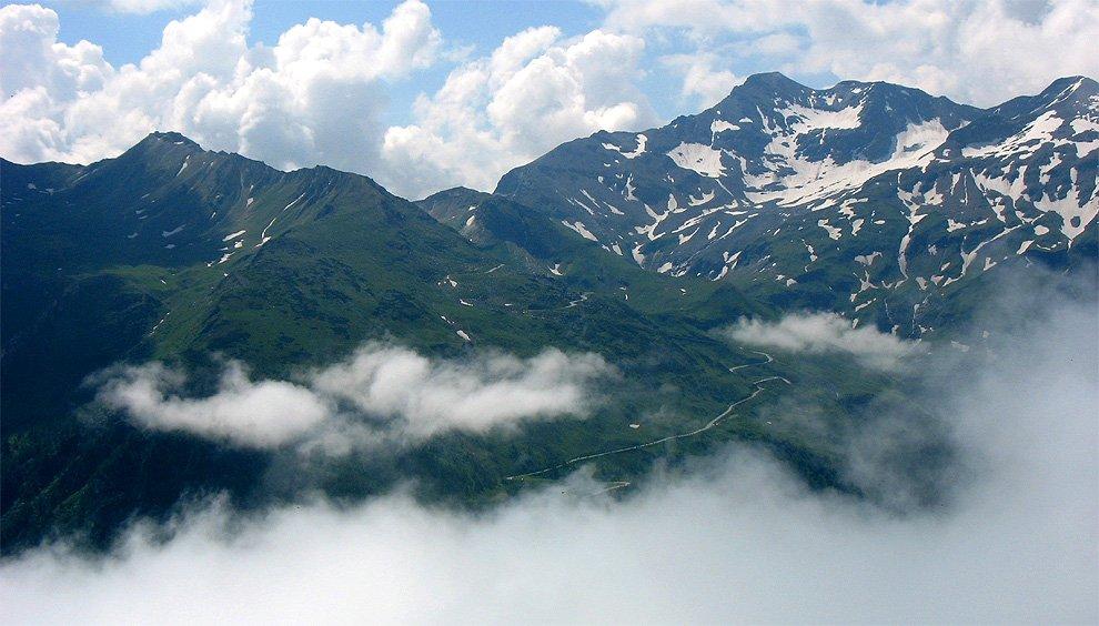 Výhled na Großglockner Hochalpenstraße