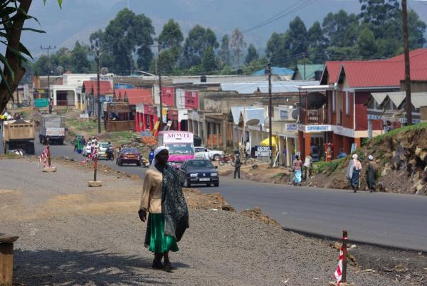 The main street in Kisoro