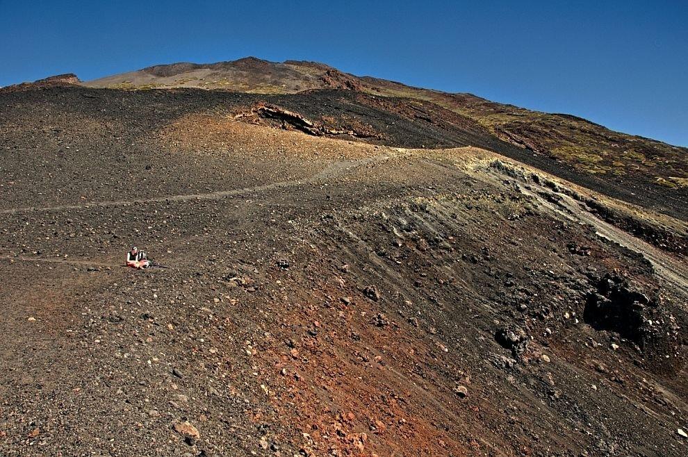 Resting at the foot of the volcano