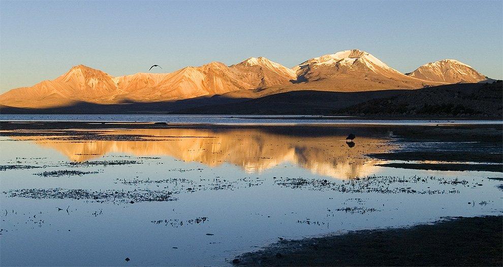 Západ slunce nad Nevados de Quimsachata