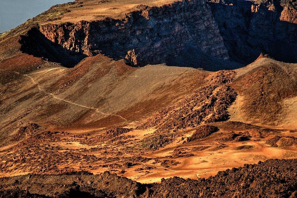The edge of the crater