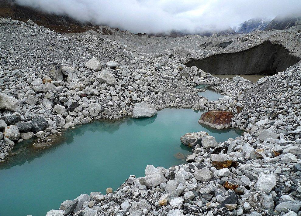 Pools on the glacier Ngozumba