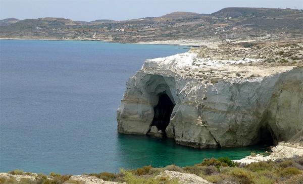 Caves in the cliffs